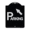 Signmission Parking W/ Arrow Pointing to Top Left Heavy-Gauge Aluminum Sign, 24" x 18", BS-1824-24517 A-DES-BS-1824-24517 - alternate 1